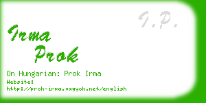 irma prok business card